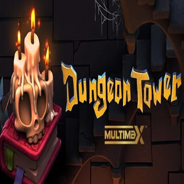 Dungeon Tower slot logo by Peter & Sons at Gambiva Casino