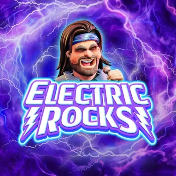 Electric Rocks slot logo by Inspired Gaming at Gambiva Casino
